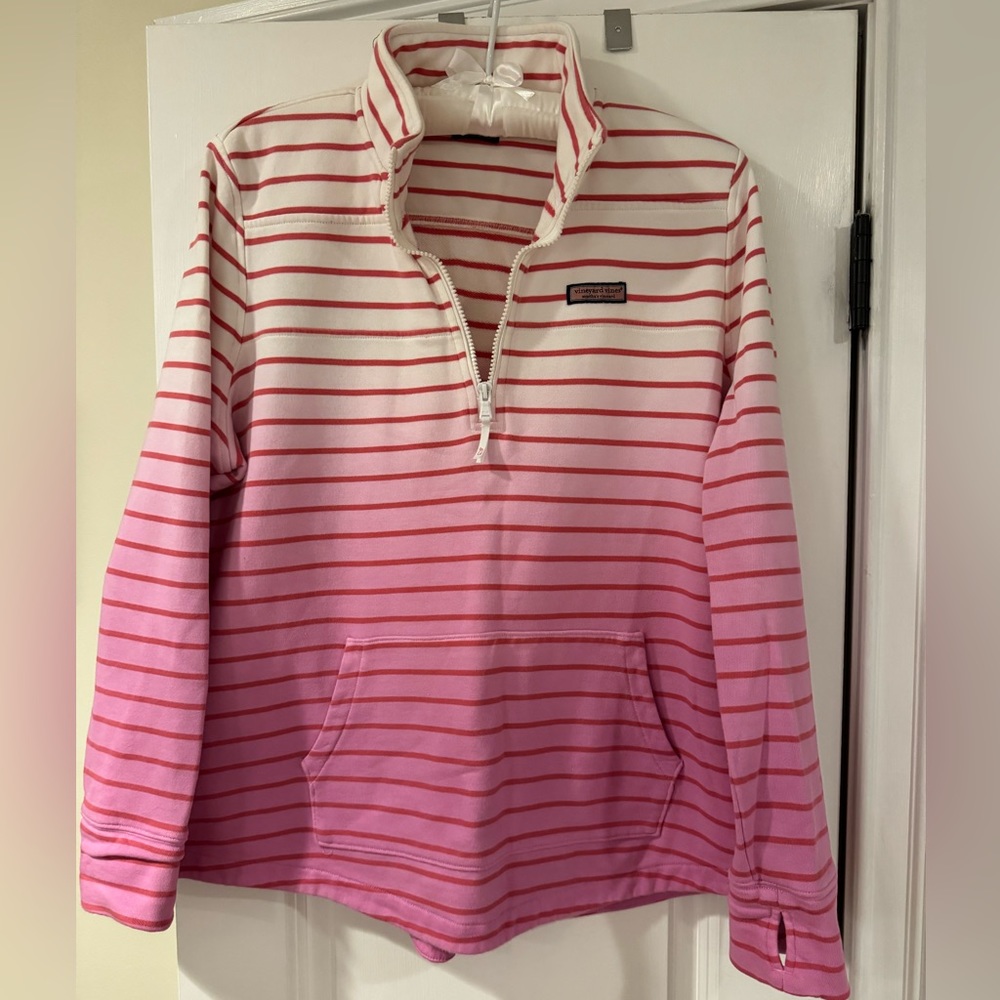 Vineyard Vines - striped pullover in pink and white